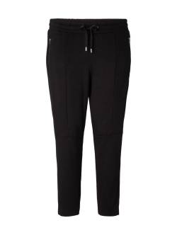 Große Größen: Joggpants mit Tunnelzug und Zipper-Taschen, schwarz, Gr.46 von TOM TAILOR Plus