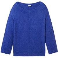 Große Größen: Pullover mit Rundhalsausschnitt und Teilungsnaht, royalblau, Gr.44-54 von TOM TAILOR Plus