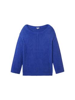 Große Größen: Pullover mit Rundhalsausschnitt und Teilungsnaht, royalblau, Gr.44 von TOM TAILOR Plus