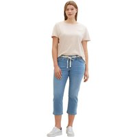 Große Größen: Schmale Jeans mit Bindeband und Shapingeffekt, light blue Denim, Gr.44-54 von TOM TAILOR Plus
