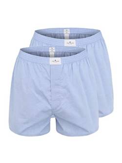 TOM TAILOR, Herren Web-Boxer, 2er Pack, lightblue-XL von TOM TAILOR