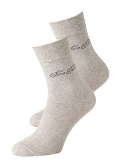 TOM TAILOR 2er Pack Basic Women Socks 9702 285 light grey melange Doppelpack Strümpfe Socken, Größe:35-38 von TOM TAILOR