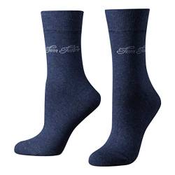 TOM TAILOR 2er Pack Basic Women Socks 9702 546 indigo melange Doppelpack Strümpfe Socken, Size:35-38 von TOM TAILOR