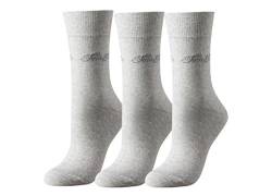 TOM TAILOR 3er Pack Basic Women Socks 9703 285 light grey melange Doppelpack Strümpfe Socken, Size:39-42 von TOM TAILOR