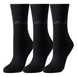 TOM TAILOR 3er Pack Basic Women Socks 9703 610 black schwarz Doppelpack Strümpfe Socken, Size:35-38 von TOM TAILOR