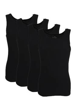 TOM TAILOR 4er Pack Herren Doppelripp Tank Top Unterhemd XXL von TOM TAILOR