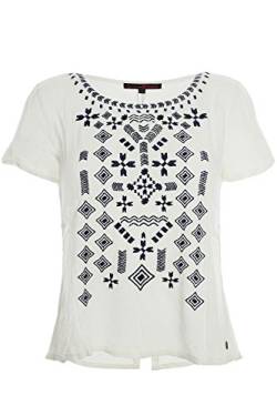 TOM TAILOR Bluse T Shirt Tunika Damen Kurzarm, Farbe:weiß, Damengrößen:L von TOM TAILOR