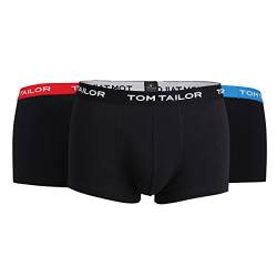 TOM TAILOR Boxer Briefs, Herren Short Boxer, 3er Pack (XL, Schwarz-dunkel-Uni) von TOM TAILOR