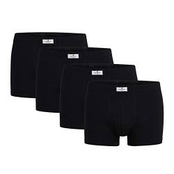 TOM TAILOR Boxershorts 4er Pack Herren Basic Unterhosen aus Baumwolle (schwarz-dunkel-Uni) 6 von TOM TAILOR