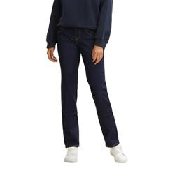 TOM TAILOR Damen 1008146 Alexa Straight Jeans, 10138 - Rinsed Blue Denim, 33W / 30L EU von TOM TAILOR