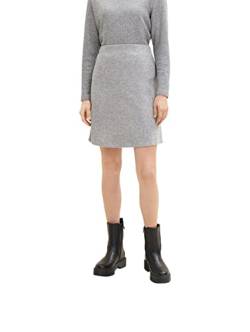 TOM TAILOR Damen 1034011 Basic Minirock, 30282 - Concrete Grey Melange, 32 von TOM TAILOR