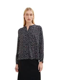 TOM TAILOR Damen 1034471 Bluse mit Muster, 30928 - Black Dot Design, 44 von TOM TAILOR