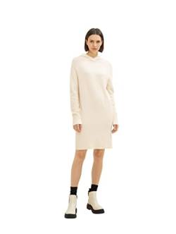 TOM TAILOR Damen 1034810 Strickkleid mit Kapuze, 28130 - Soft Buttercream, 42 von TOM TAILOR