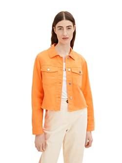 TOM TAILOR Damen 1035325 Basic Jeansjacke, 29751 - Bright Mango Orange, XL von TOM TAILOR