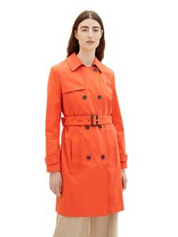 TOM TAILOR Damen 1035329 Basic Trenchcoat mit Gürtel, 15612 - Fever Red, M von TOM TAILOR