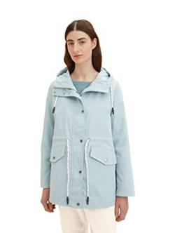 TOM TAILOR Damen 1035332 Parka Jacke mit Kapuze, 30463 - Dusty Mint Blue, M von TOM TAILOR