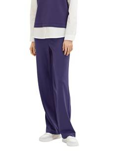 TOM TAILOR Damen 1035493 Straight Fit Stoffhose, 11331 - Atlantic Ocean Blue, 32W / 32L von TOM TAILOR