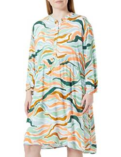 TOM TAILOR Damen 1035862 Kleid mit Muster & Knopfleiste, 31122 - Colorful Wavy Design, 38 von TOM TAILOR