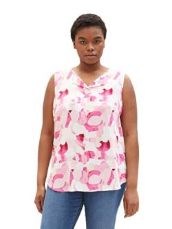 TOM TAILOR Damen 1035965 Plussize Bluse mit Muster, 31803 - Pink Shapes Design, 44 Große Größen von TOM TAILOR