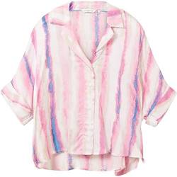 TOM TAILOR Damen 1036693 Bluse, 31722 - Pink Tie Dye Stripe, 42 von TOM TAILOR