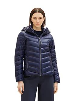 TOM TAILOR Damen 1036719 Lightweight Steppjacke mit Kapuze, 10668-sky Captain Blue, S von TOM TAILOR