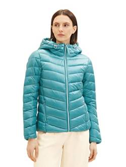 TOM TAILOR Damen 1036719 Lightweight Steppjacke mit Kapuze, 21178-ever Green, M von TOM TAILOR