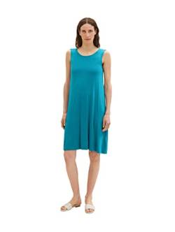 TOM TAILOR Damen 1036803 Basic Jerseykleid, 31668-Petrol Green, 42 von TOM TAILOR