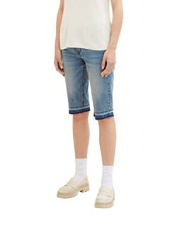 TOM TAILOR Damen 1036859 Alexa Bermuda Jeans Shorts, 10142-Light Stone Blue Denim, 25 von TOM TAILOR