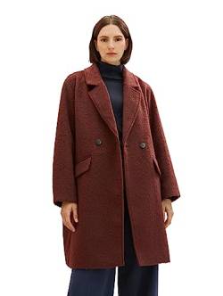 TOM TAILOR Damen 1037555 Loose Fit Mantel, 30337-raisin, S von TOM TAILOR