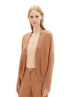 TOM TAILOR Damen 1037743 Basic Cardigan Strickjacke, 32399-blush Mahogany Melange, L von TOM TAILOR