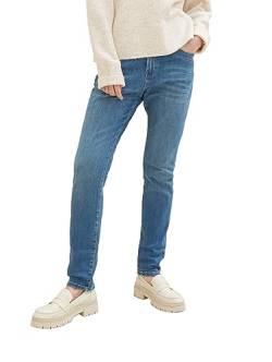 TOM TAILOR Damen 1038347 Tapered Relaxed Jeans, 10119-Used Mid Stone Blue Denim, 28/32 von TOM TAILOR