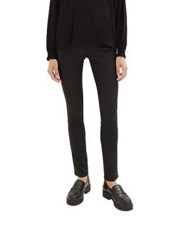 TOM TAILOR Damen 1038522 Alexa Skinny Jeans in Leder-Optik, 14482-deep Black, 33/30 von TOM TAILOR