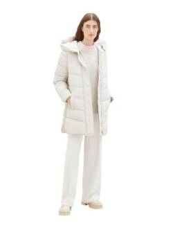 TOM TAILOR Damen 1038692 Steppmantel mit Kapuze, 16339-clouds Grey, L von TOM TAILOR