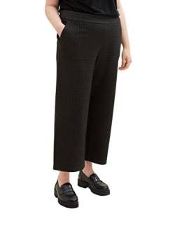 TOM TAILOR Damen 1038821 Culotte Hose mit Karomuster, 33237-grey Black Tiny ck Check, 46/28 von TOM TAILOR