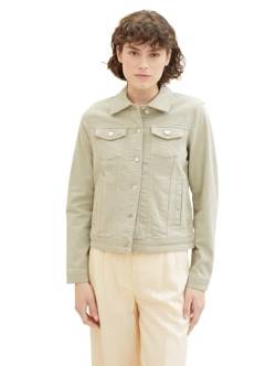 TOM TAILOR Damen Basic Colored Jeansjacke, desert green, L von TOM TAILOR