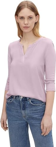 TOM TAILOR Damen Basic Longsleeve 1030489, 28804 - Iris Flower, L von TOM TAILOR