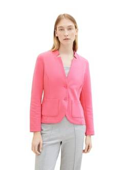 TOM TAILOR Damen Basic Ottoman Blazer mit Taschen, 15799 - Carmine Pink, M von TOM TAILOR