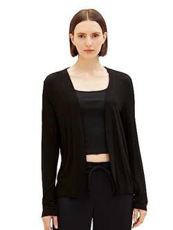 TOM TAILOR Damen Basic Sommer Cardigan , Black, XL von TOM TAILOR