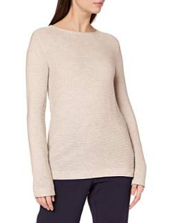 TOM TAILOR Damen Basic Strickpullover aus Bio-Baumwolle, 24192 - Dusty Alabaster Melange, S von TOM TAILOR