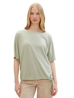 TOM TAILOR Damen Basic T-Shirt mit Rundhalsausschnitt, 34895 - Desert Green, XXL von TOM TAILOR