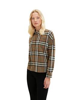 TOM TAILOR Damen Hemdbluse mit Karomuster 1034022, 30679 - Tarmac Big Check Woven, 32 von TOM TAILOR