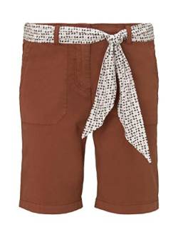 TOM TAILOR Damen Hosen & Chino Chino Relaxed Bermuda-Shorts mit Bindegürtel Goji Orange,36,13054,4556 von TOM TAILOR