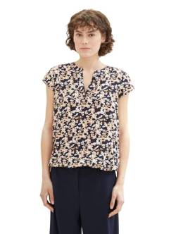 TOM TAILOR Damen Kurzarm-Bluse mit Muster, 34765 - Coral Cut Floral Design, 34 von TOM TAILOR