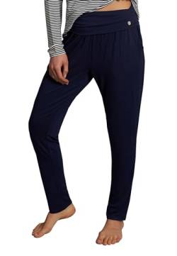 TOM TAILOR Damen Lange-Hose blau Uni 1er Pack 38 von TOM TAILOR