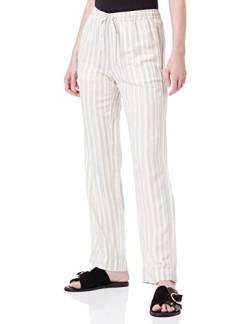 TOM TAILOR Damen Leinen Stoffhose 1031289, 29553 - Beige Drawn Vertical Stripe, 40W / 32L von TOM TAILOR