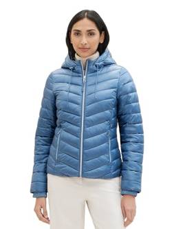 TOM TAILOR Damen Lightweight Steppjacke mit Kapuze, 31653 - Coronet Blue, L von TOM TAILOR