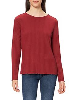 TOM TAILOR Damen Longsleeve T-Shirt, Rot (27470 - Dark Maroon Red), S von TOM TAILOR