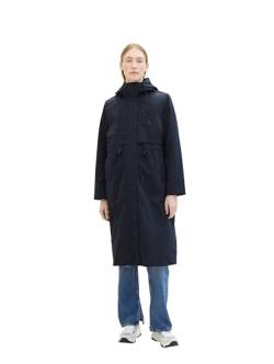 TOM TAILOR Damen Parka Regenmantel mit Kapuze, 10668 - Sky Captain Blue, XS von TOM TAILOR