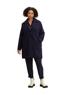 TOM TAILOR Damen Plusize Bouclé Mantel 1033691, 30025 - Navy Midnight Blue, 44 von TOM TAILOR