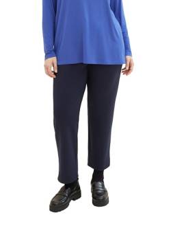 TOM TAILOR Damen Plussize Mia Straight Fit Jersey Hose, 10668 - Sky Captain Blue, 46/28 von TOM TAILOR